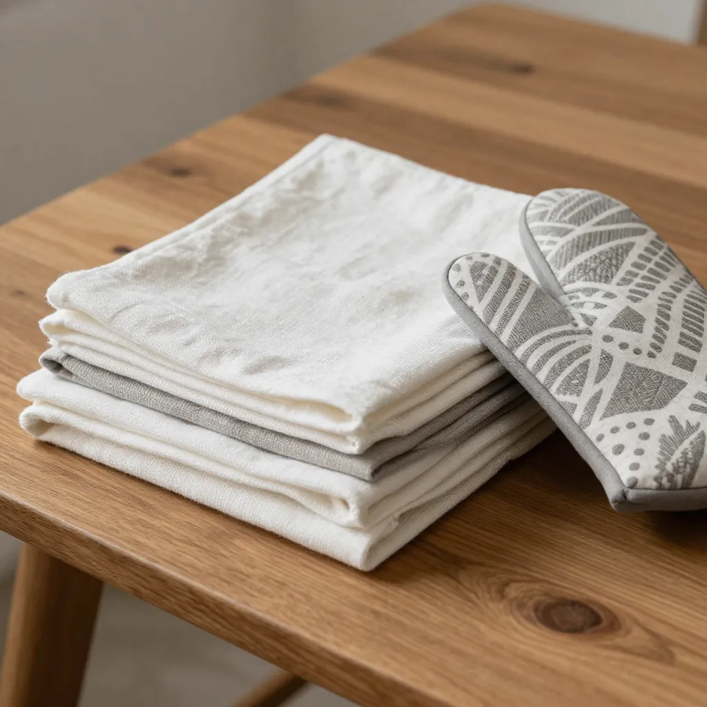 Kitchen textile arrangement