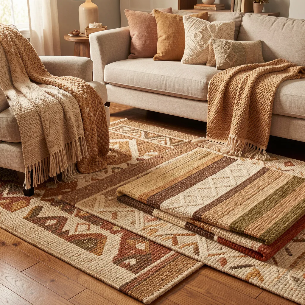 Living room textile showcase